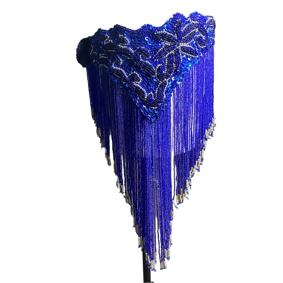 Women Belly Dance Clothing Accessories Teardrop Paillettes Fringe Wrap Sequins - Picture 5 of 11